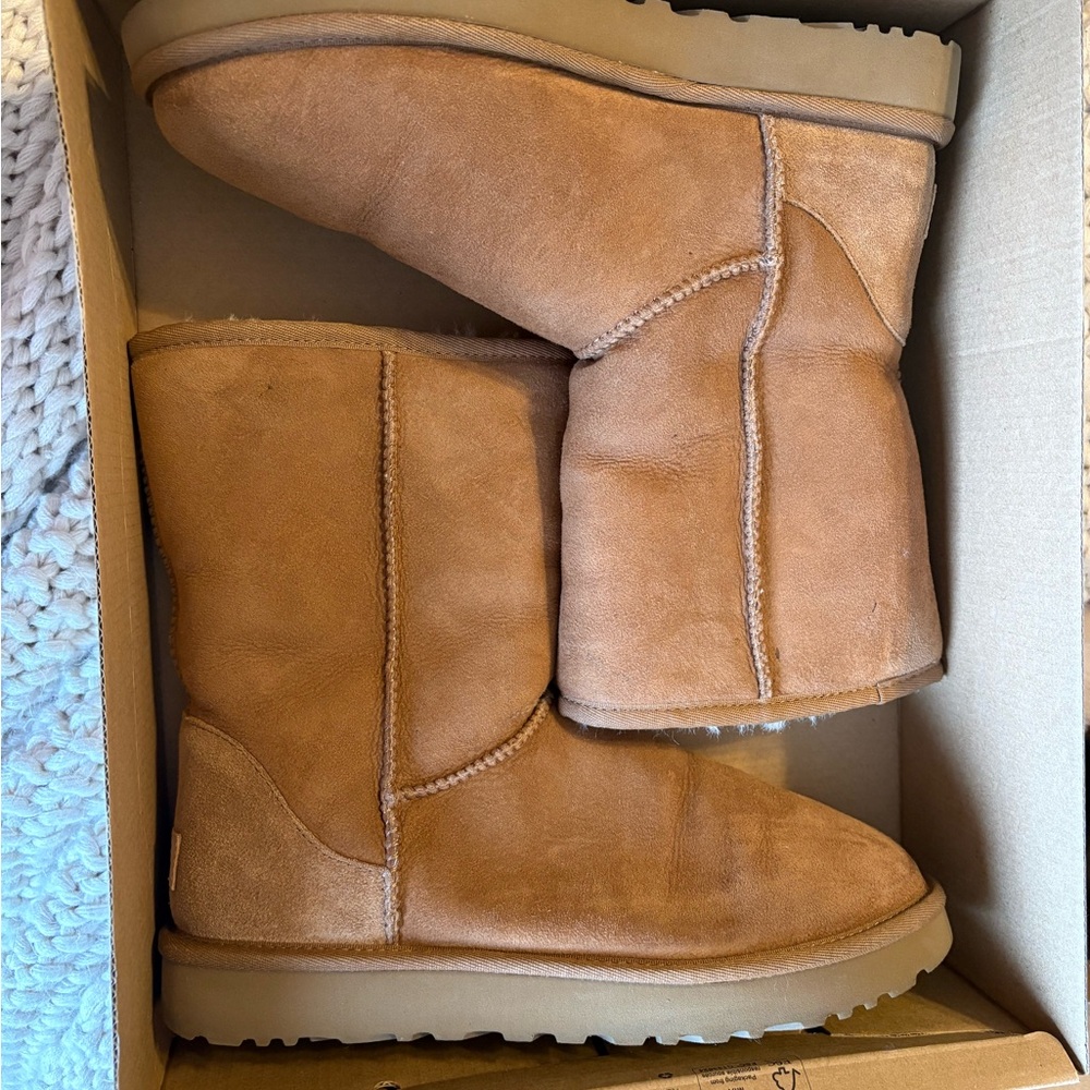 UGG Tan Suede Ankle Boots